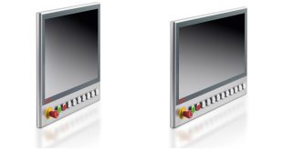C9900-G02x | Push-button extension for CP39xx multi-touch panels with mounting arm