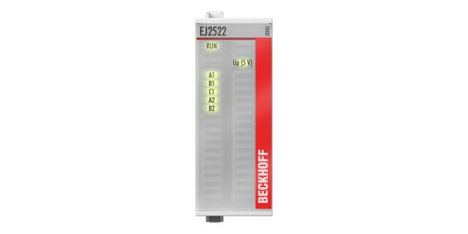 EJ2522 | EtherCAT plug-in module, 2-channel pulse train output, incr. enc. simulation, RS422, 50 mA