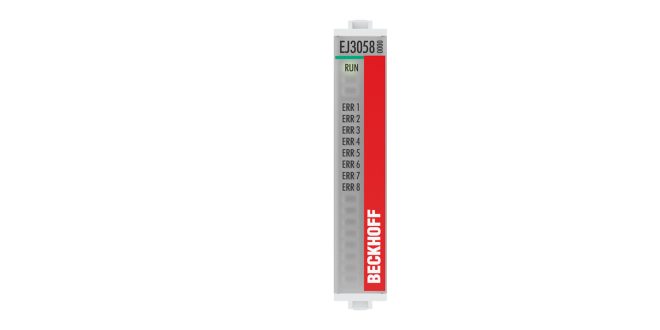 EJ3058 | EtherCAT plug-in module, 8-channel analog input, current, 4…20 mA, 12 bit, single-ended