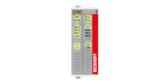 EJ7047 | EtherCAT plug-in module, 1-channel motion interface, stepper motor, 48 V DC, 5 A, vector control, with incremental encoder
