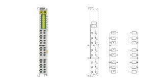 EL1259 | EtherCAT Terminal, 8-channel digital input + 8-channel digital output, 24 V DC, 1 µs, 0.5 A, multi-timestamp