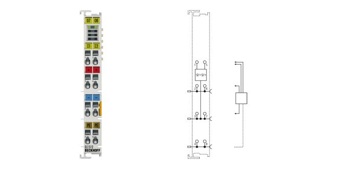 EL1512 | EtherCAT Terminal, 2-channel digital input, counter, 24 V DC, 1 kHz