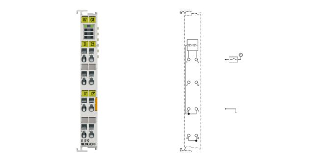 EL1722 | EtherCAT Terminal, 2-channel digital input, 120…230 V AC, 10 ms, without power contacts