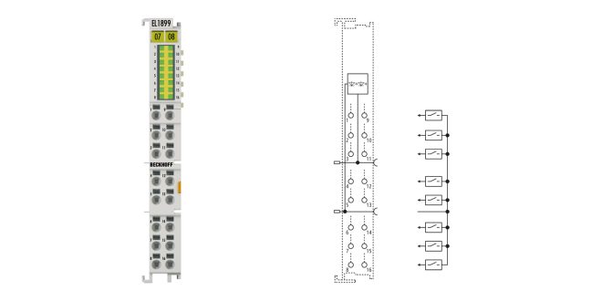EL1899 | EtherCAT Terminal, 16-channel digital input, 24 V DC, 10 µs, ground switching
