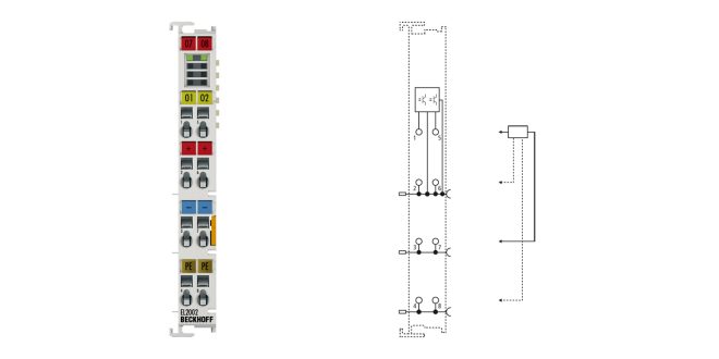 EL2002 | EtherCAT Terminal, 2-channel digital output, 24 V DC, 0.5 A