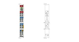 EL2521-0025 | EtherCAT Terminal, 1-channel pulse train output, incr. enc. simulation, 24 V DC, 1 A, ground switching