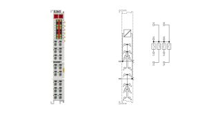 EL2642 | EtherCAT Terminal, 2-channel reed output, multiplexer, 48 V AC/DC, 0.5 A, potential-free, 1 x 4