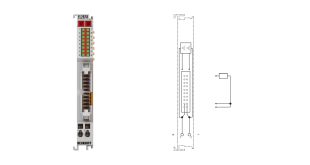 EL2878-0005 | EtherCAT Terminal, 8-channel digital output, 24 V DC, 0.5 A, flat-ribbon cable, with diagnostics