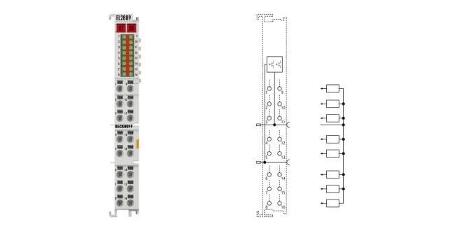 EL2889 | EtherCAT Terminal, 16-channel digital output, 24 V DC, 0.5 A, ground switching