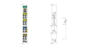 EL3012 | EtherCAT Terminal, 2-channel analog input, current, 0…20 mA, 12 bit, differential