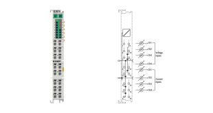 EL3074 | EtherCAT Terminal, 4-channel analog input, multi-function, ±10 V, ±20 mA, 12 bit