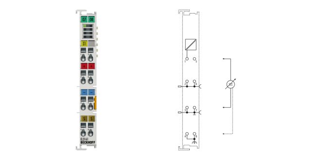 EL3161 | EtherCAT Terminal, 1-channel analog input, voltage, 0…10 V, 16 bit, single-ended