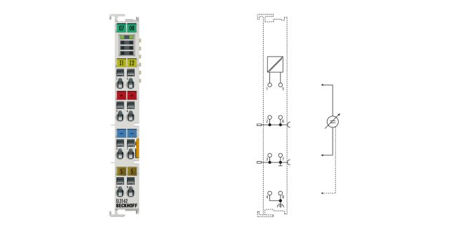 EL3162 | EtherCAT Terminal, 2-channel analog input, voltage, 0…10 V, 16 bit, single-ended