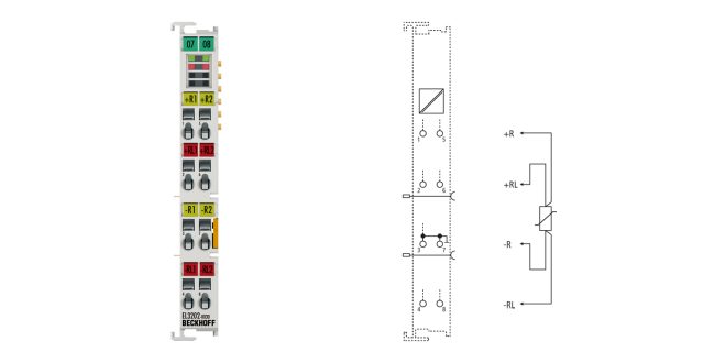 EL3202-0030 | EtherCAT Terminal, 2-channel analog input, temperature, RTD (Pt100), 16 bit, high-precision, externally calibrated