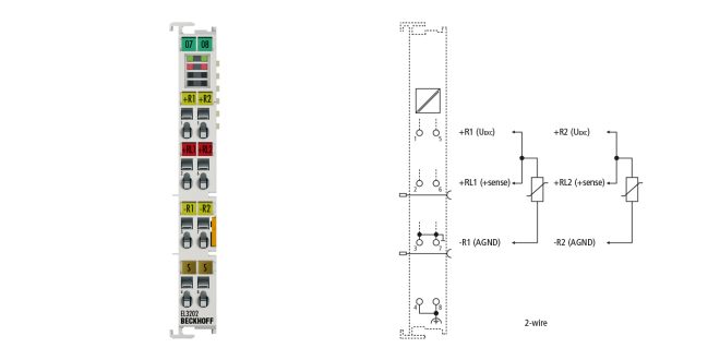 EL3202 | EtherCAT Terminal, 2-channel analog input, temperature, RTD (Pt100), 16 bit