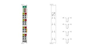 EL3314-0020 | EtherCAT Terminal, 4-channel analog input, temperature, thermocouple, 24 bit, high-precision, factory calibrated