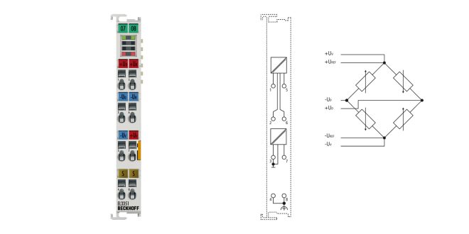 EL3351 | EtherCAT Terminal, 1-channel analog input, measuring bridge, full bridge, 16 bit