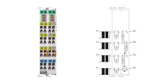 EL3453-0020 | EtherCAT Terminal, 3-channel analog input, power measurement, 690 V AC, 0.1/1/5 A, 24 bit, electrically isolated, factory calibrated