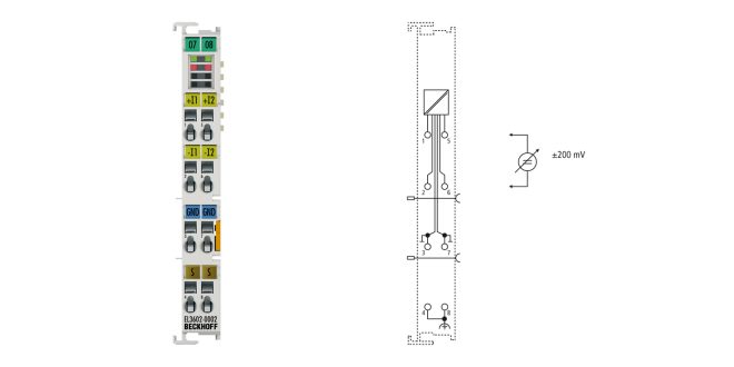 EL3602-0002 | EtherCAT Terminal, 2-channel analog input, voltage, ±200 mV, 24 bit, high-precision