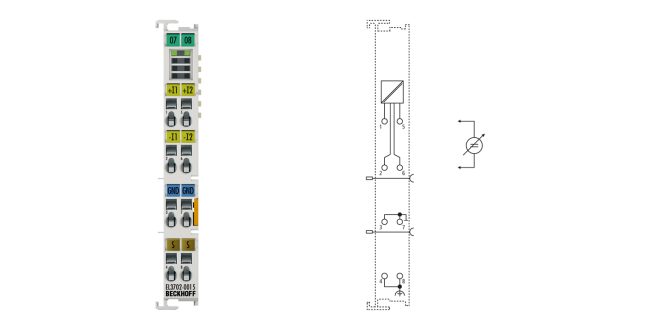 EL3702-0015 | EtherCAT Terminal, 2-channel analog input, voltage, ±150 mV, 16 bit, oversampling