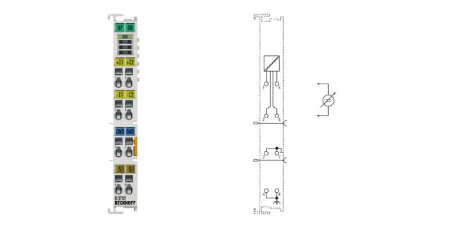 EL3702 | EtherCAT Terminal, 2-channel analog input, voltage, ±10 V, 16 bit, oversampling