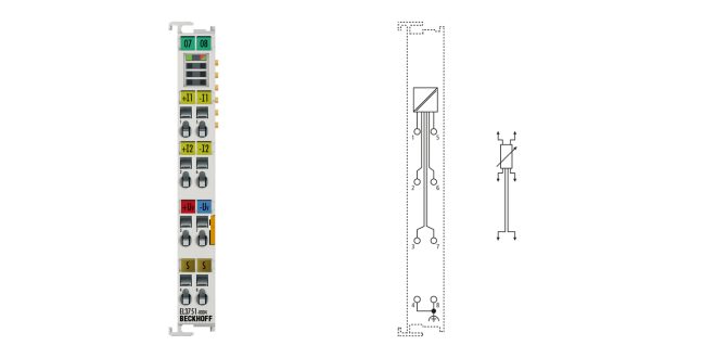 EL3751-0004 | EtherCAT Terminal, 1-channel analog input, temperature, RTD (Pt100), 24 bit, 10 ksps