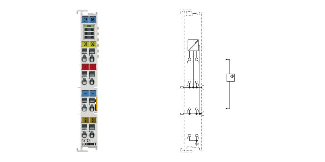 EL4122 | EtherCAT Terminal, 2-channel analog output, current, 4…20 mA, 16 bit