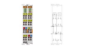 EL7047-9014 | EtherCAT Terminal, 1-channel motion interface, stepper motor, 48 V DC, 5 A, vector control, with incremental encoder, suitable for STO applications