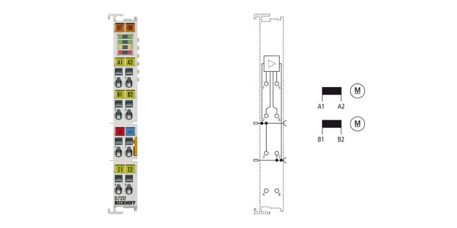 EL7332 | EtherCAT Terminal, 2-channel motion interface, DC motor, 24 V DC, 1 A