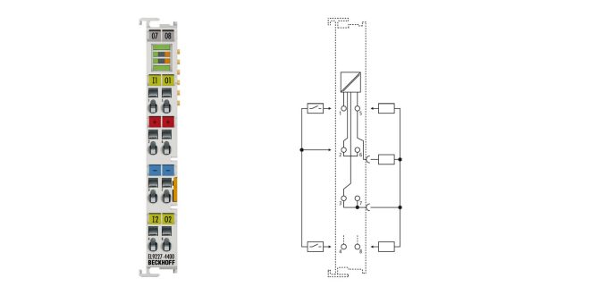 EL9227-4400 | Overcurrent protection terminal 24 V DC, 2-channel, max. 4 A, NEC Class 2, adjustable, extended functionalities