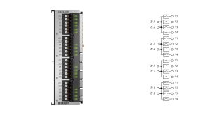 ELM2744-0000 | EtherCAT Terminal, 4-channel solid state relay output, multiplexer, 48 V AC/DC, 1 A, potential-free, 1 x 4