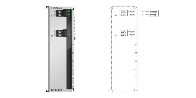 ELM3602-0000 | EtherCAT Terminal, 2-channel analog input, IEPE/accelerometer, 24 bit, 50 ksps