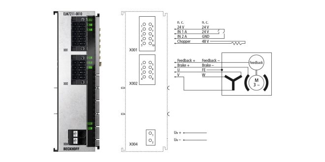 ELM7211-0010 | EtherCAT Terminal, 1-channel motion interface, servomotor, 48 V DC, 4.5 A, OCT