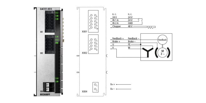 ELM7221-0010 | EtherCAT Terminal, 1-channel motion interface, servomotor, 48 V DC, 8 A, OCT