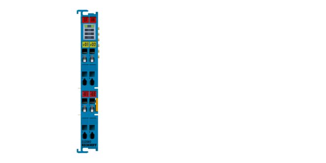 ELX2002 | EtherCAT Terminal, 2-channel digital output, 24 V DC, 45 mA, Ex i