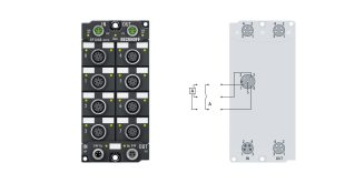 EP1008-0022 | EtherCAT Box, 8-channel digital input, 24 V DC, 3 ms, M12