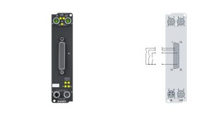 EP1816-1008 | EtherCAT Box, 16-channel digital input, 24 V DC, 10 µs, D-sub, changed pin assignment