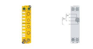 EP1908-0002 | EtherCAT Box, 8-channel digital input, 24 V DC, M12, TwinSAFE