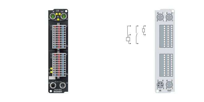 EP2339-0003 | EtherCAT Box, 16-channel digital combi, 24 V DC, 3 ms, 0.5 A, IP20 connector