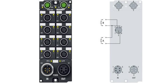 EP2839-0042 | EtherCAT Box, 16-channel digital output, 24 V DC, 0.5 A, M12, with diagnostics