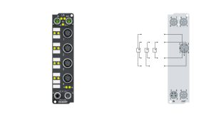 EP4174-0002 | EtherCAT Box, 4-channel analog output, multi-function, ±10 V, 0/4…20 mA, 16 bit, differential, M12