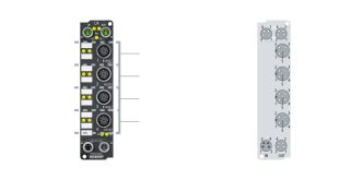 EP6002-0002 | EtherCAT Box, 2-channel communication interface, serial, RS232/RS422/RS485, M12