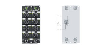 EP6228-0022 | EtherCAT Box, 8-channel communication interface, IO-Link, master, Class A, M12