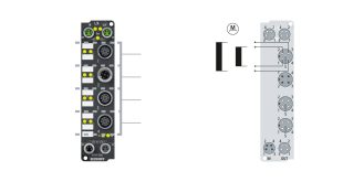 EP7041-2002 | EtherCAT Box, 1-channel motion interface, stepper motor, 48 V DC, 5 A, M12, with incremental encoder