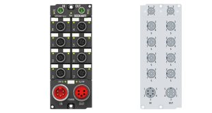 EP7047-1032 | EtherCAT Box, 1-channel motion interface, stepper motor, 48 V DC, 5 A, M12, with incremental encoder