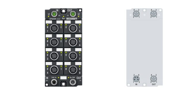 EP8309-1022 | EtherCAT Box, multi-functional box, digital, analog, PWM, current-controlled, M12