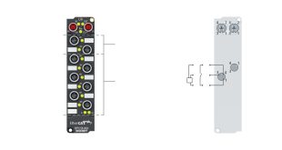 EPP1258-0001 | EtherCAT P Box, 8-channel digital input, 24 V DC, 10 µs, M8, timestamp