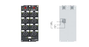 EPP2008-0022 | EtherCAT P Box, 8-channel digital output, 24 V DC, 0.5 A, M12