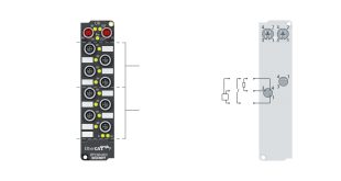 EPP2308-0001 | EtherCAT P Box, 4-channel digital input + 4-channel digital output, 24 V DC, 3 ms, 0.5 A, M8