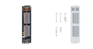 EPP2316-0003 | EtherCAT P Box, 8-channel digital input + 8-channel digital output, 24 V DC, 10 µs, 0.5 A, IP20 connector